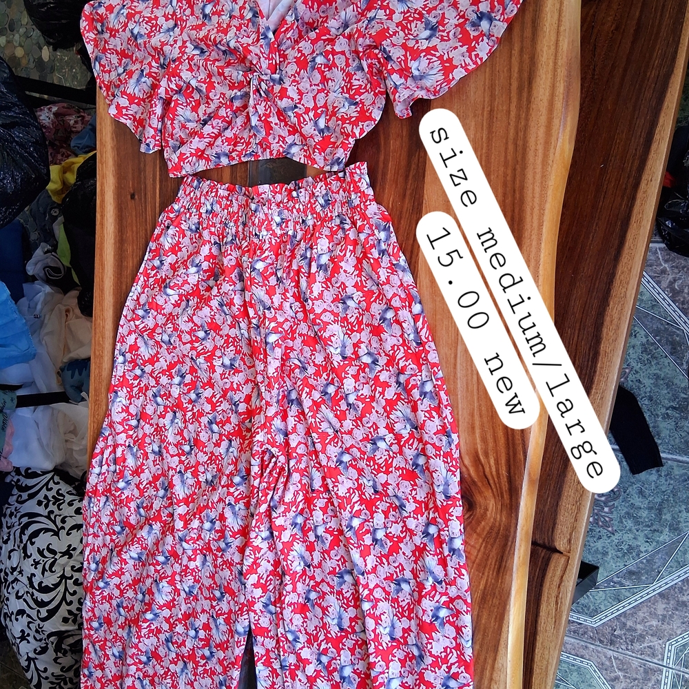 Floral Red Jumpsuit